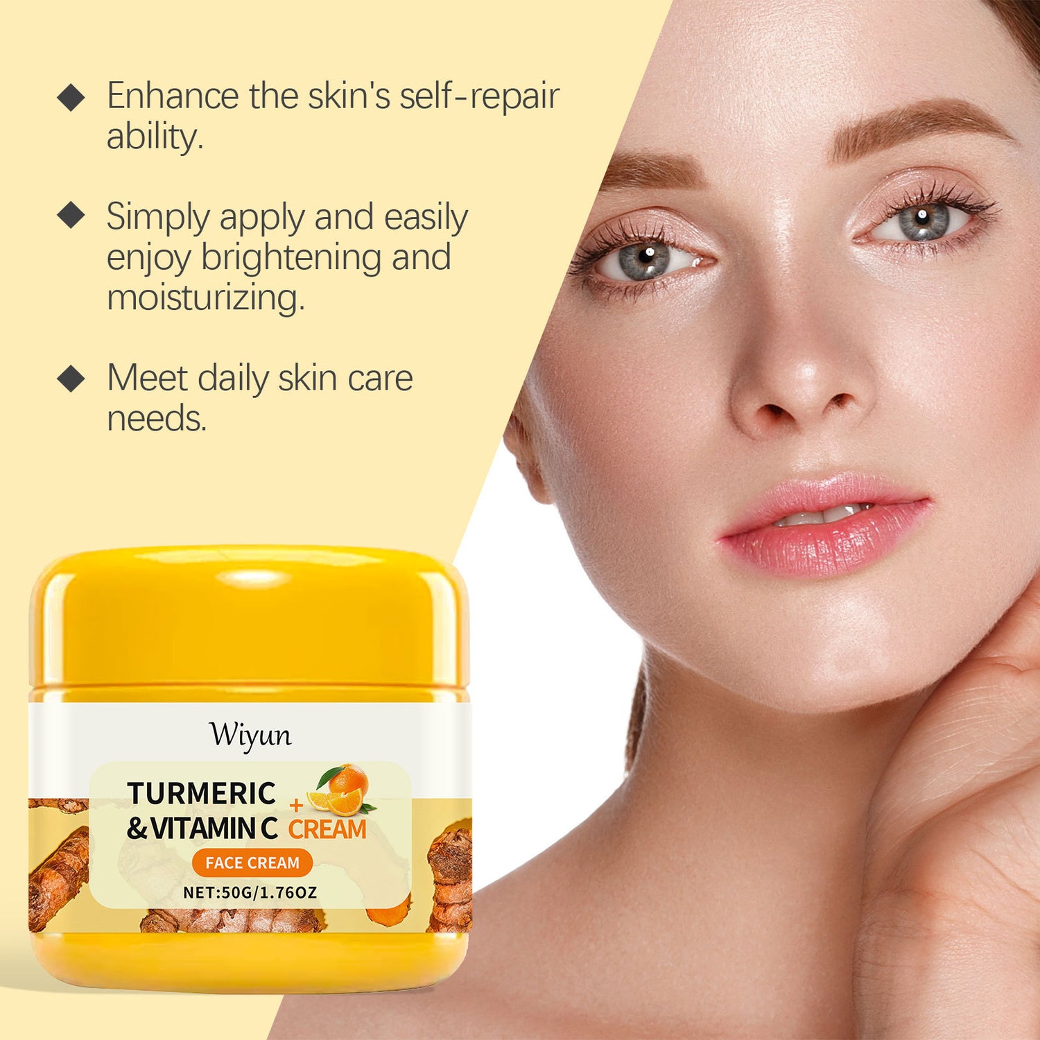Turmeric Brightening Facial Cream with Vitamin C