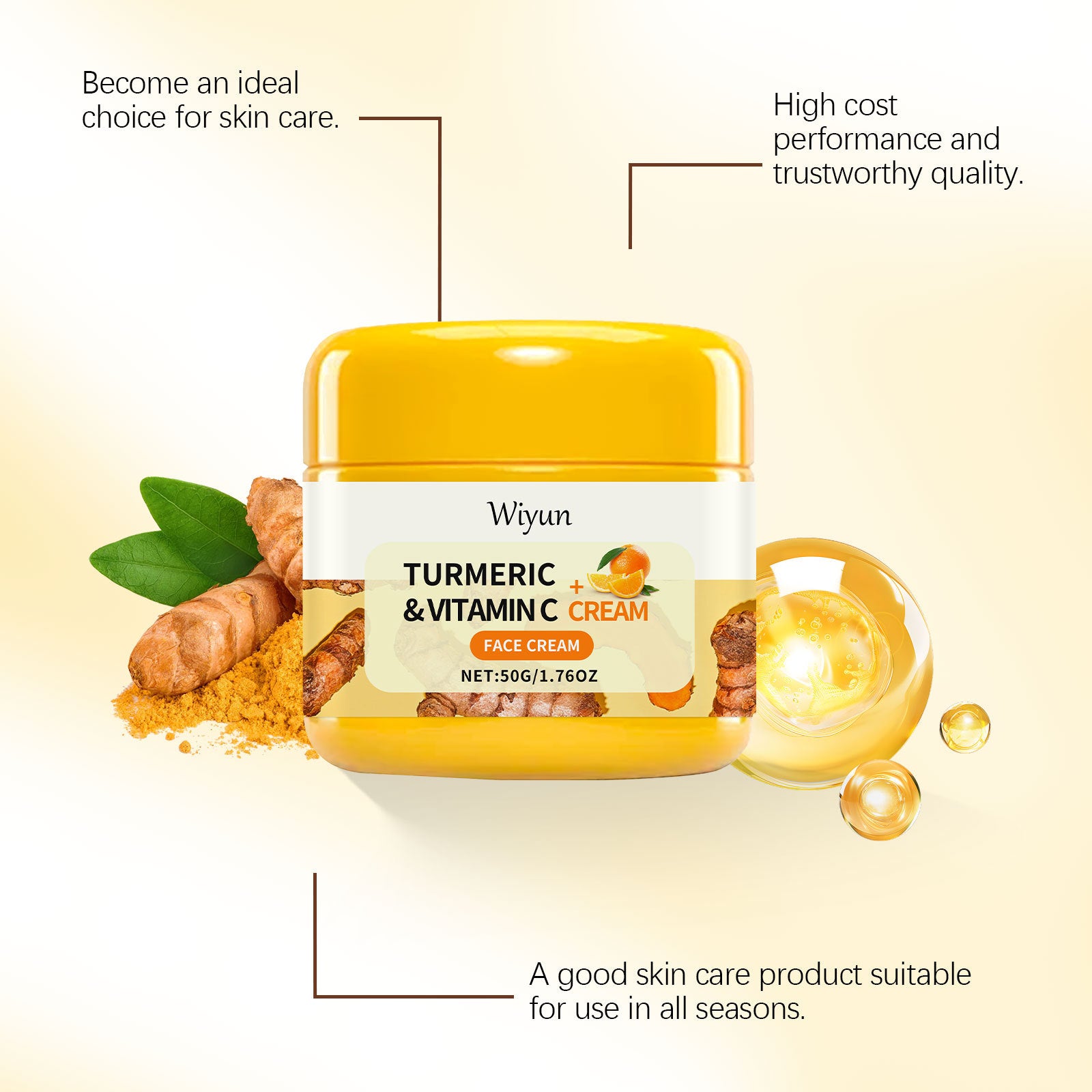 Turmeric Brightening Facial Cream with Vitamin C