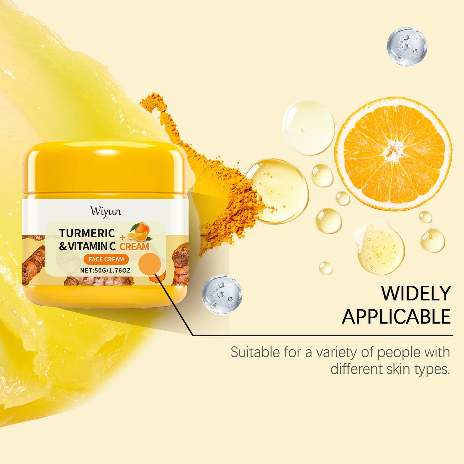 Turmeric Brightening Facial Cream with Vitamin C