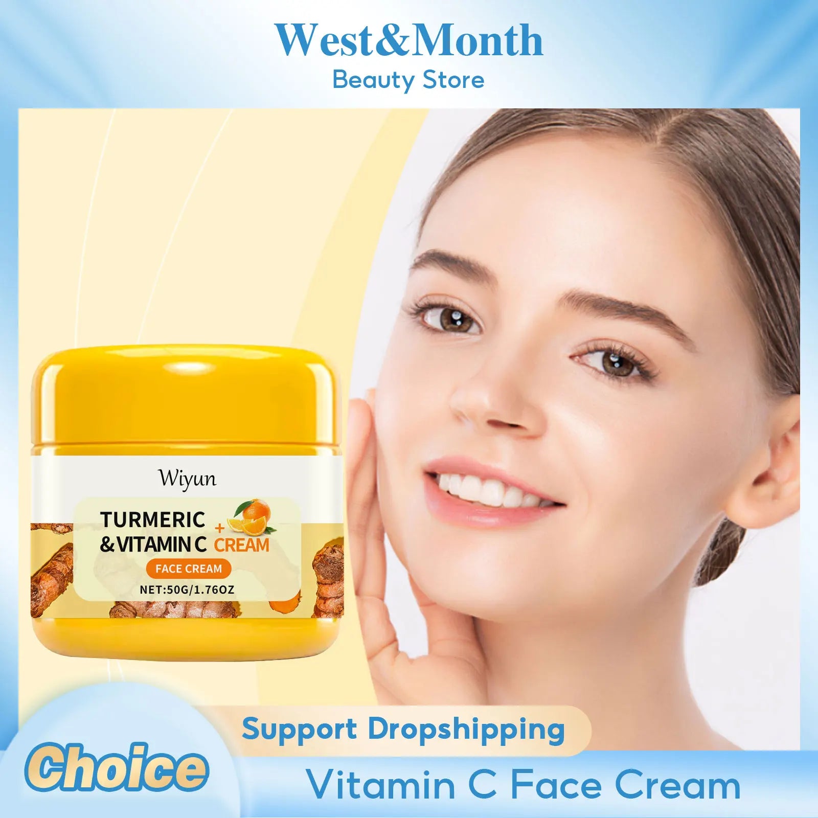 Turmeric Brightening Facial Cream with Vitamin C
